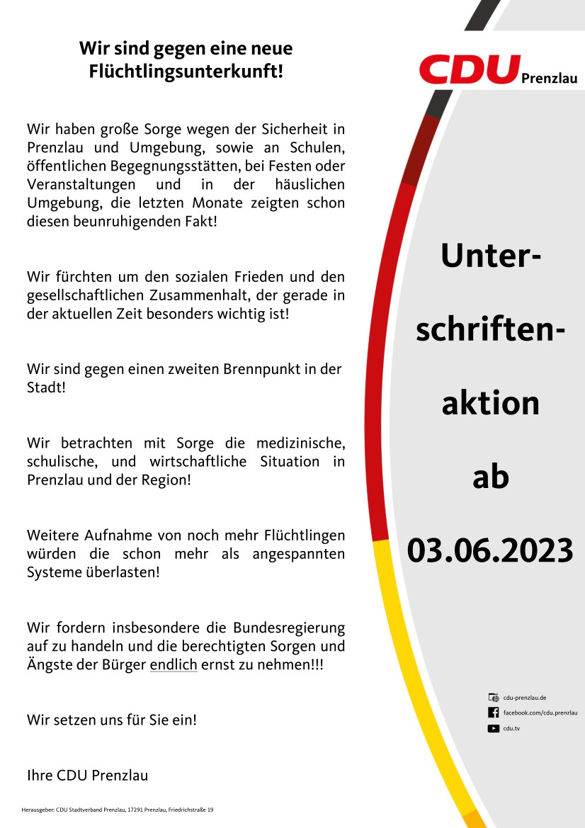 PZ Flyer keine Flchtlingsunterkunft mehr